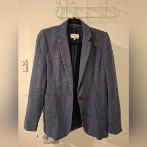 Wilfred Women's 100% Linen Blue Single-breasted Blazer (Size 2)